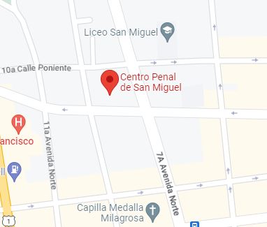 Dirección General de centros penales en San Miguel.