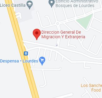 Dirección general de migración y extranjería en Lourdes Colón.